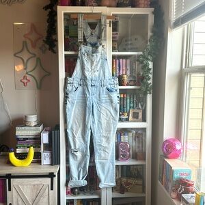 RELAXED FIT BLUE SPICE LIGHT WASH OVERALLS